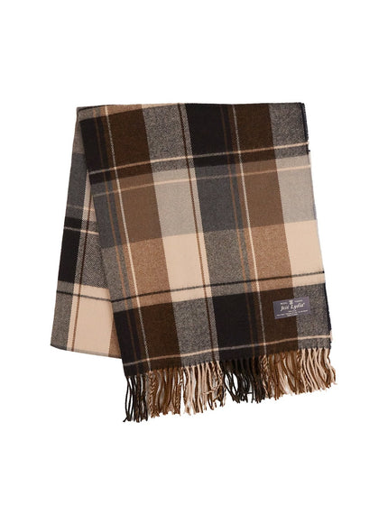 checkered-scarf-on408 / Brown