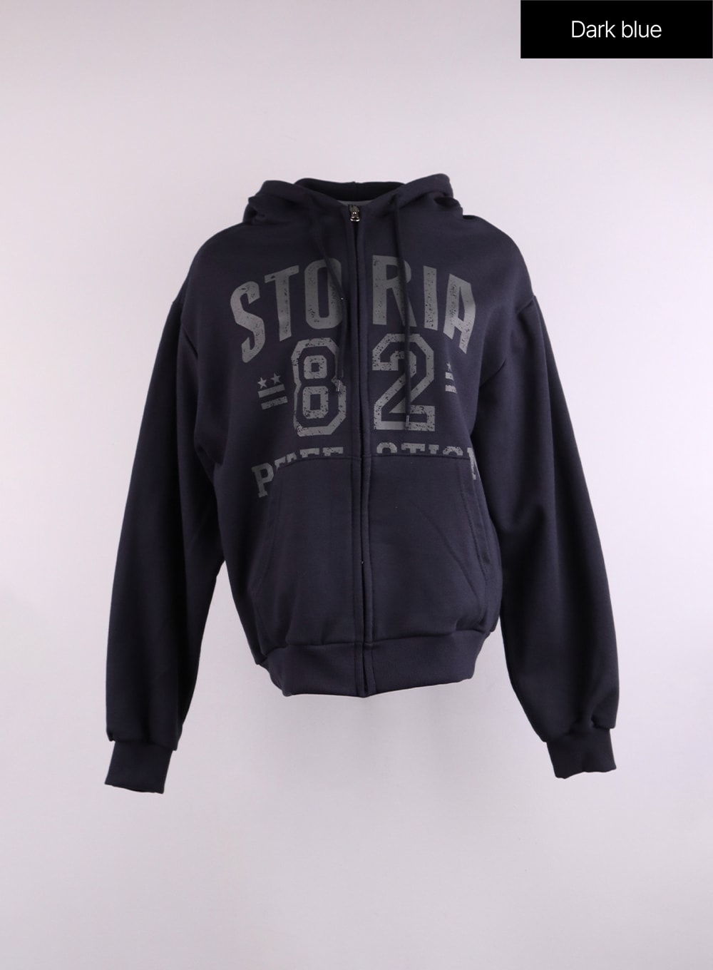 Dark blue outlet graphic hoodie