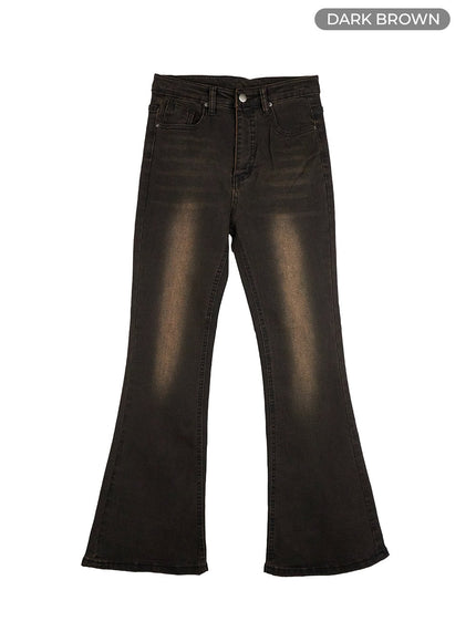 ivy-tight-fit-bootcut-jeans-os410 / Dark brown