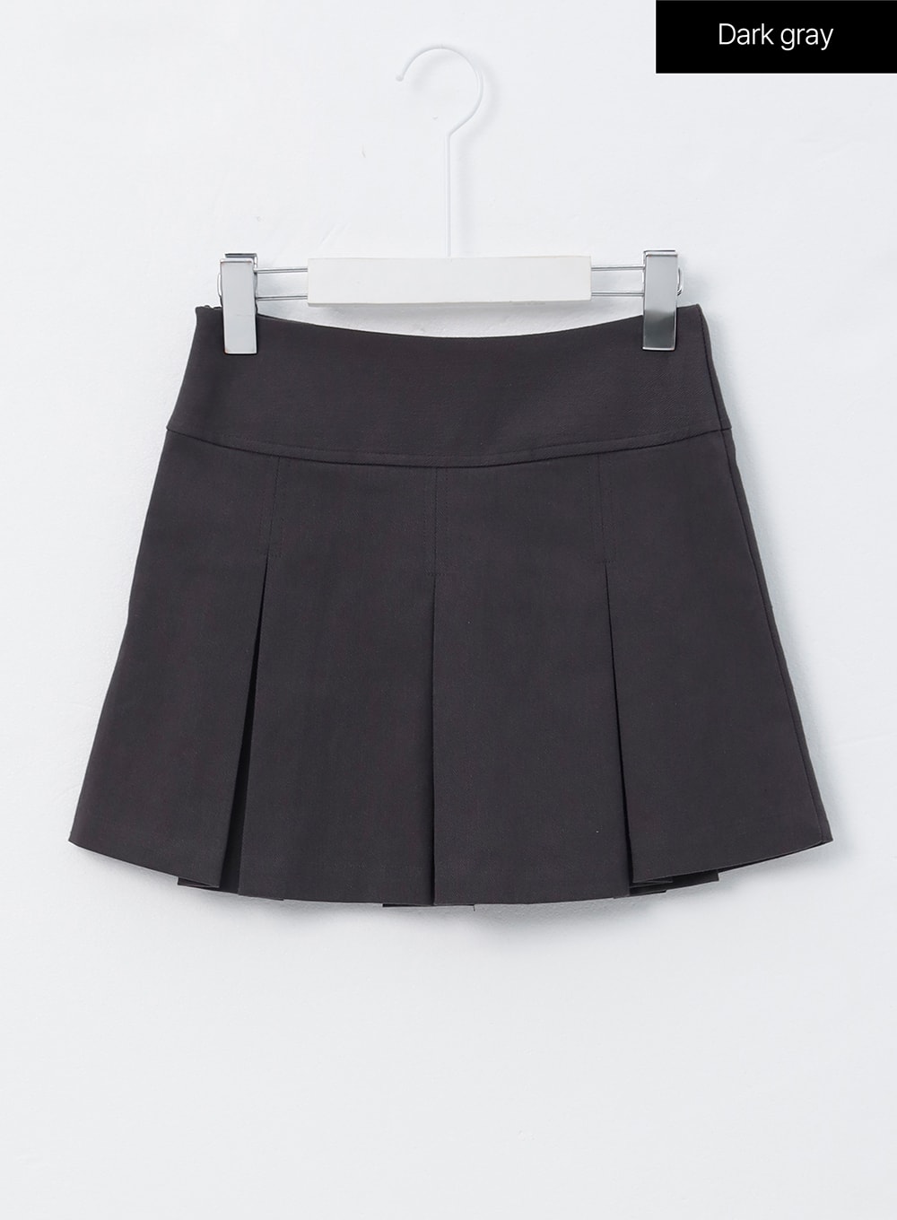 pleated-mini-skirt-oo305 / Dark gray