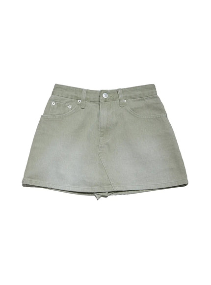 cotton-candy-mini-skirt-cs525 / Dark green