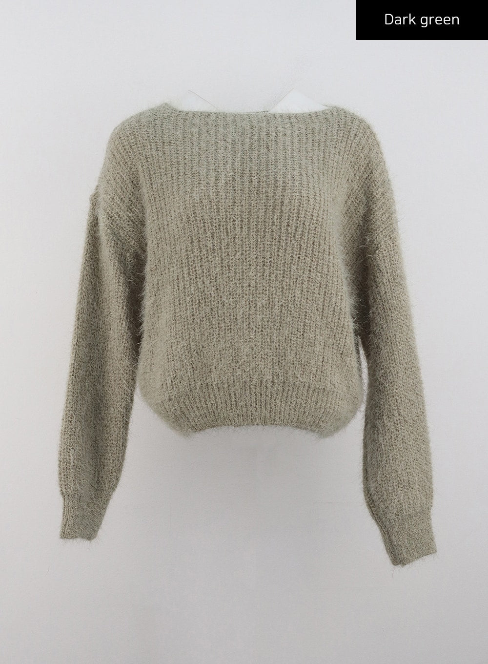 soft-boat-neck-knit-sweater-cn329 / Dark green