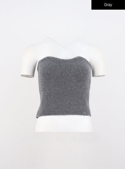 knit-sleeveless-top-oo316 / Gray