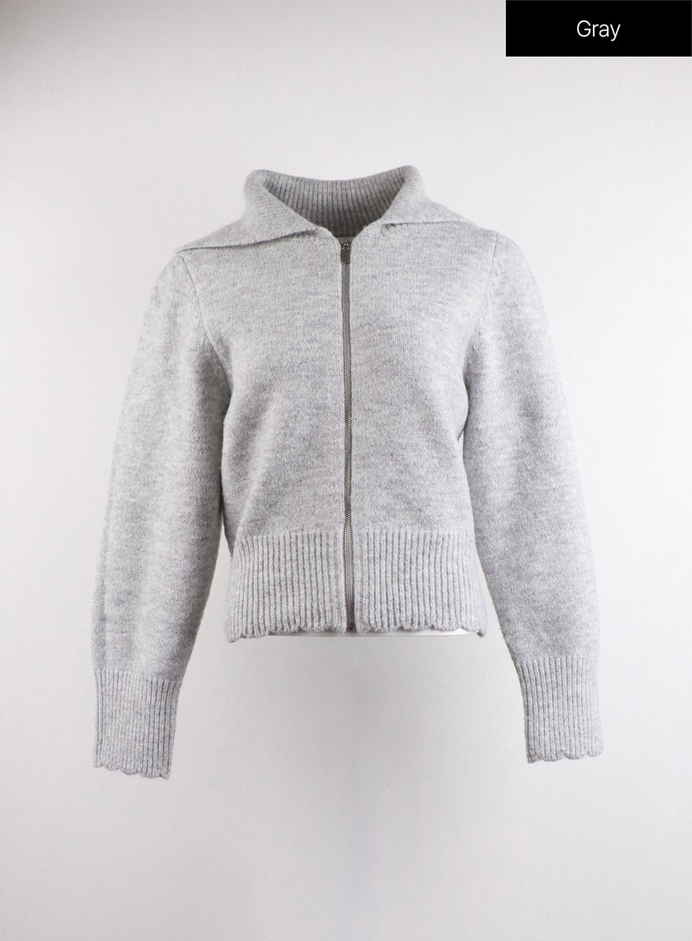 Sweater with zip up collar hot sale