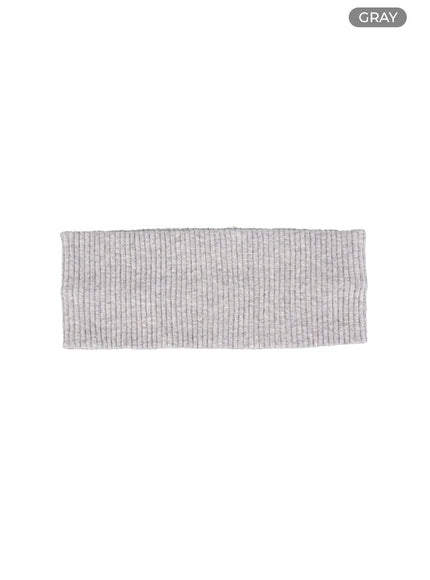 cotton-knitted-headband-oo401 / Gray