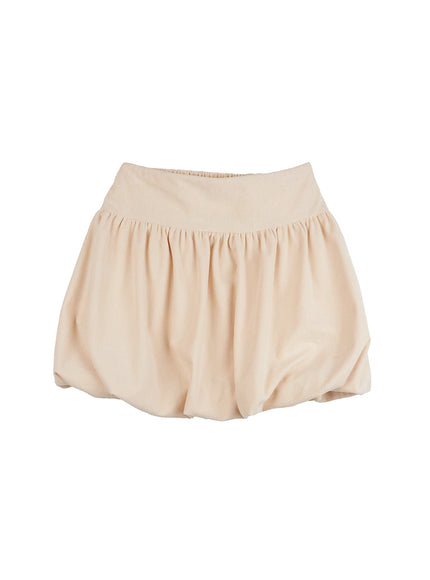 corduroy-solid-mini-skirt-cn412 / Light beige