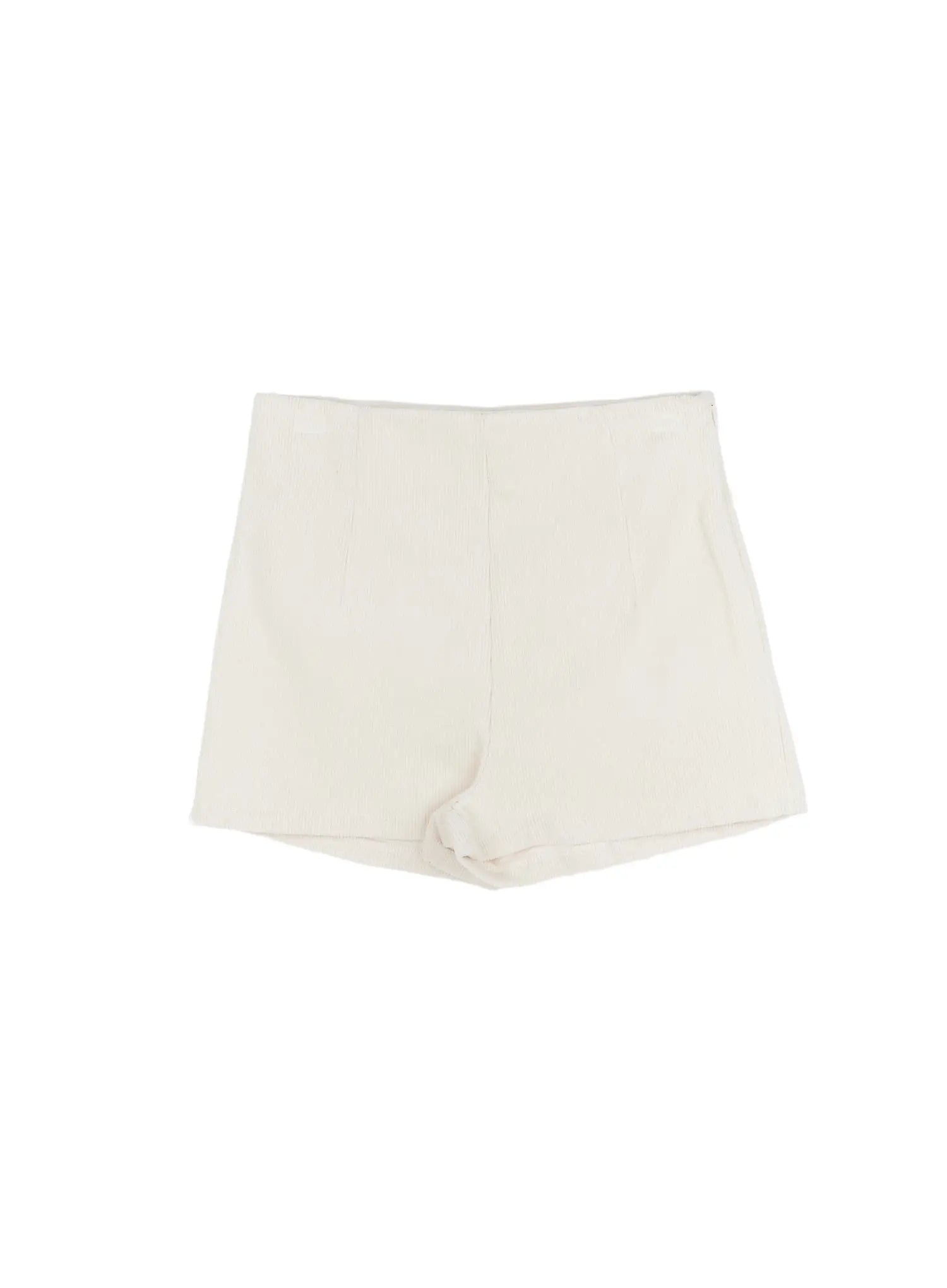 high-waisted-corduroy-shorts-cn528 / Light beige