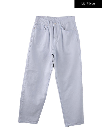 basic-straight-leg-pants-of415 / Light blue