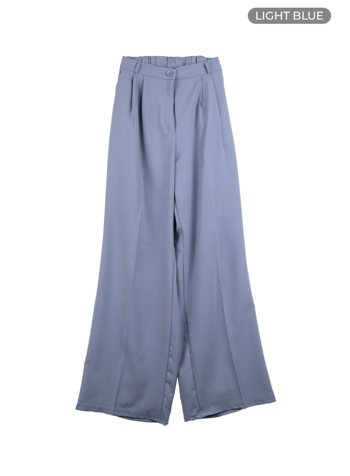 pintuck-wide-fit-trousers-oa429 / Light blue