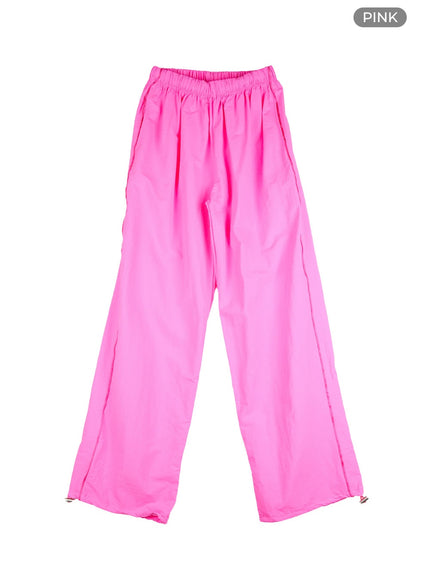 solid-parachute-pants-cu421 / Pink