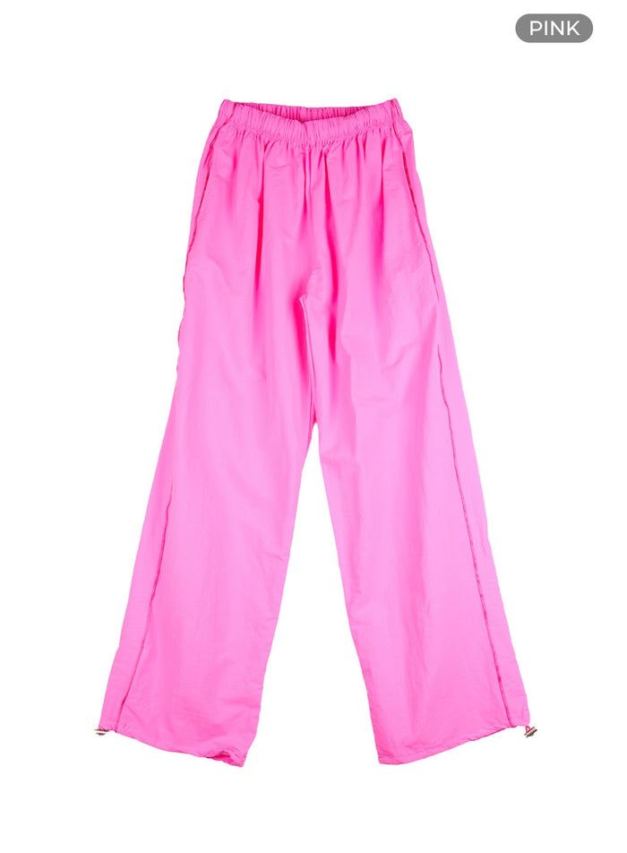 solid-parachute-pants-cu421 / Pink