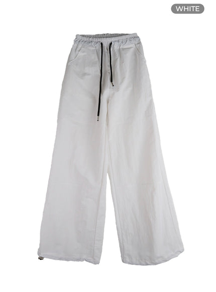 wide-fit-nylon-pants-cf429 / White