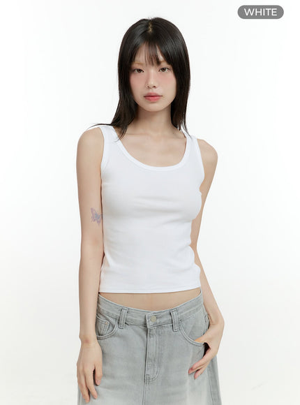 solid-tank-top-cg402 / White