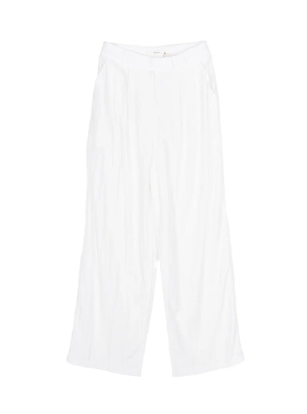 pin-tuck-summer-wide-slacks-cd805 / White