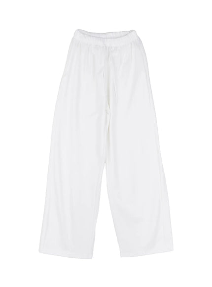 comfy-wide-leg-sweatpants-cl515 / White