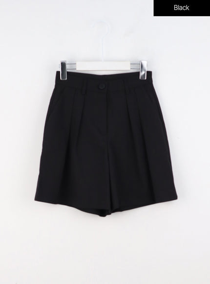 pintuck-half-pants-oo323 / Black