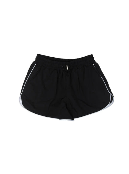 sporty-color-contrast-track-shorts-cu511 / Black
