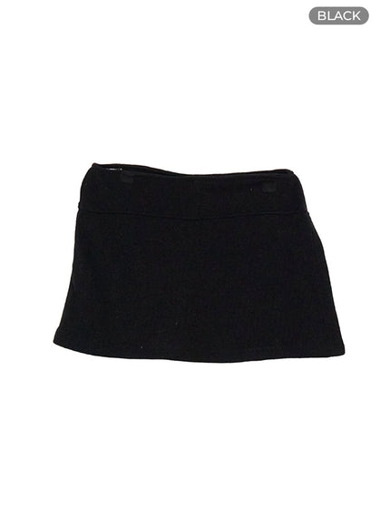 tailored-banded-mini-skirt-cs410 / Black