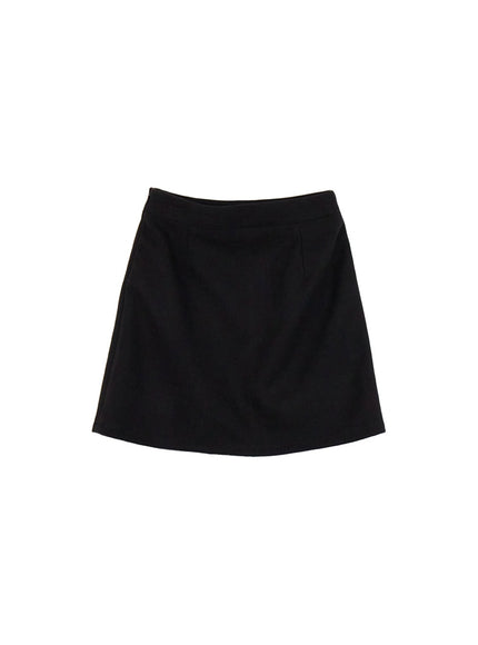 classic-a-line-mini-skirt-cj515 / Black