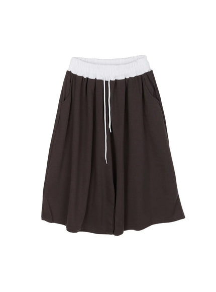 two-tone-bermuda-joggers-iu515 / Dark brown