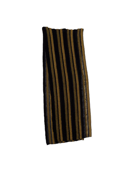 striped-dual-tone-scarf-cn511 / Dark green