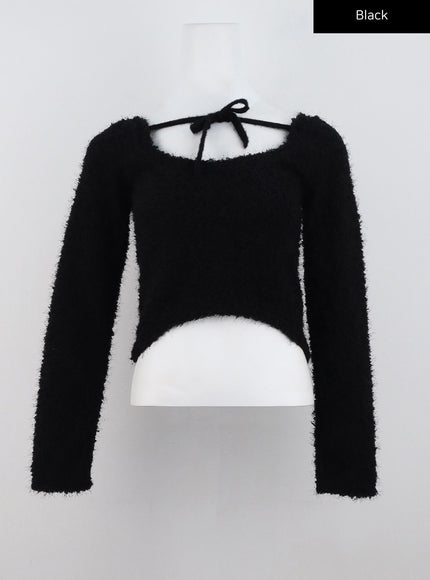 faux-fur-cropped-sweater-with-high-collar-ribbon-cd301