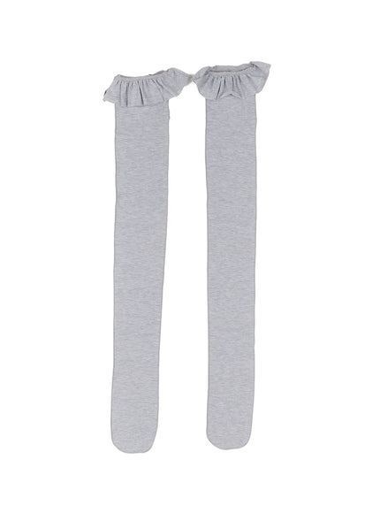 frilled-long-knee-socks-co507 / Gray