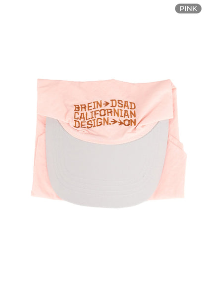 embroidered-lettering-hat-cl412 / Pink