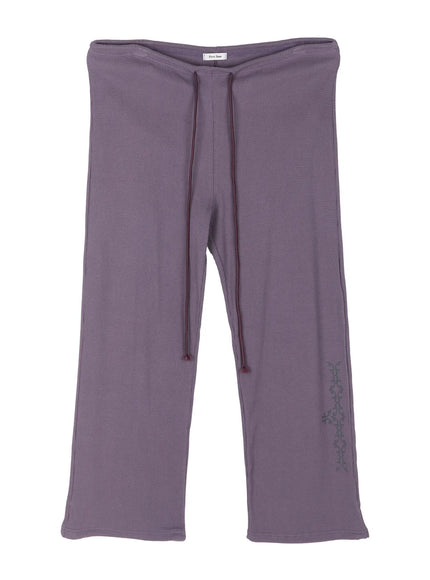 waffle-graphic-print-sweatpants-cu511 / Purple