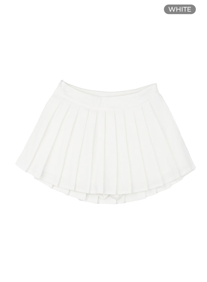 pleated-mini-skirt-cy429 / White