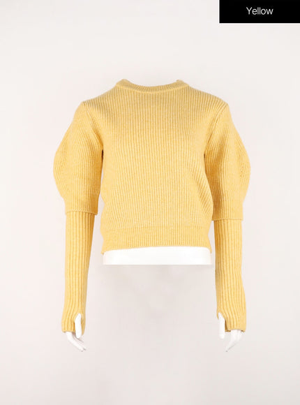 short-sleeve-sweater-and-arm-warmer-set-in301 / Yellow