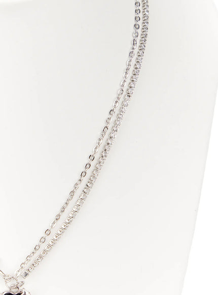 black-heart-chain-necklace-ca508