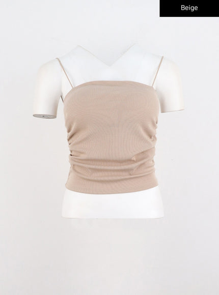 ruched-camisole-co306 / Beige