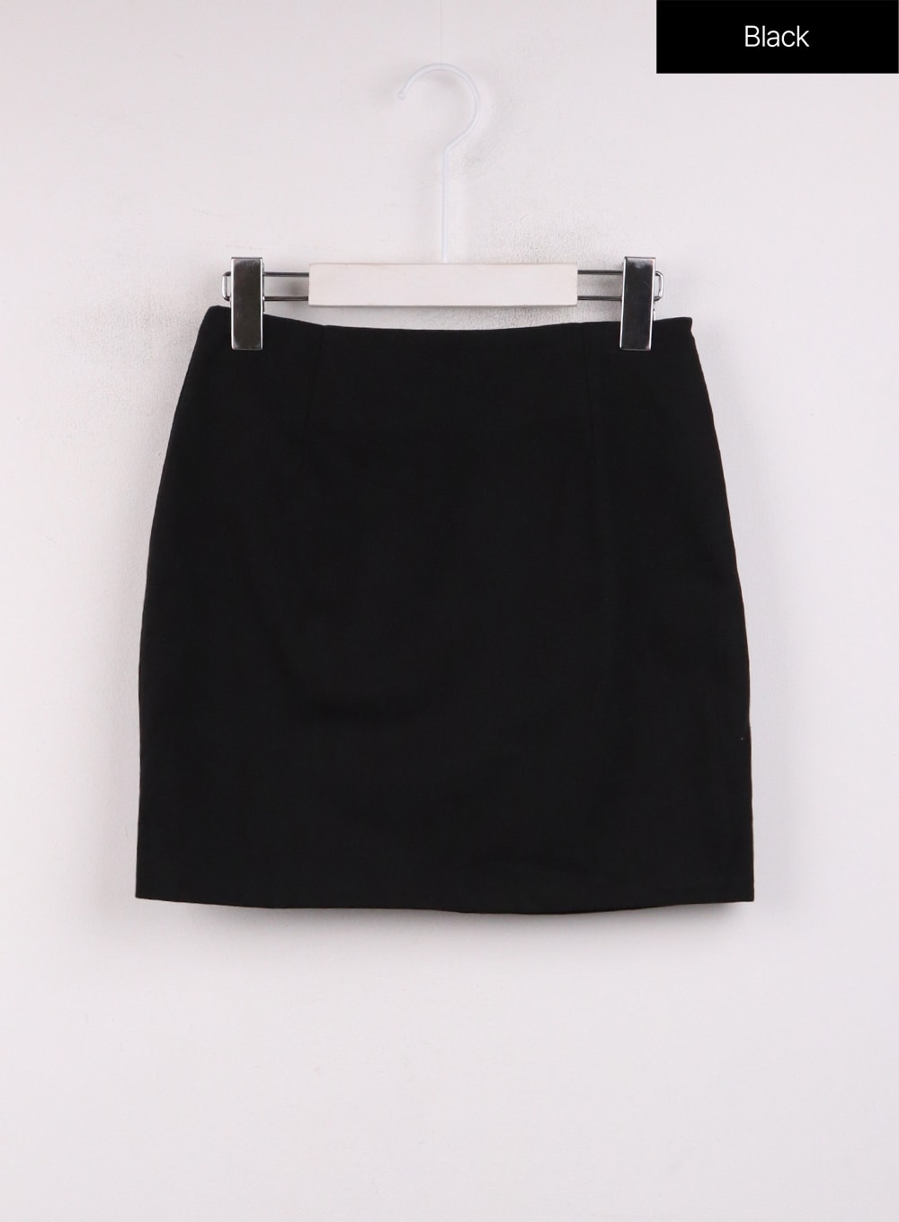 solid-mini-skirt-oj429 / Black