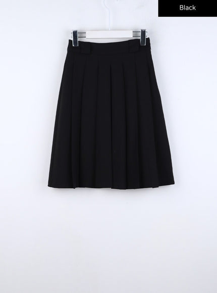 pleated-midi-skirt-co327 / Black