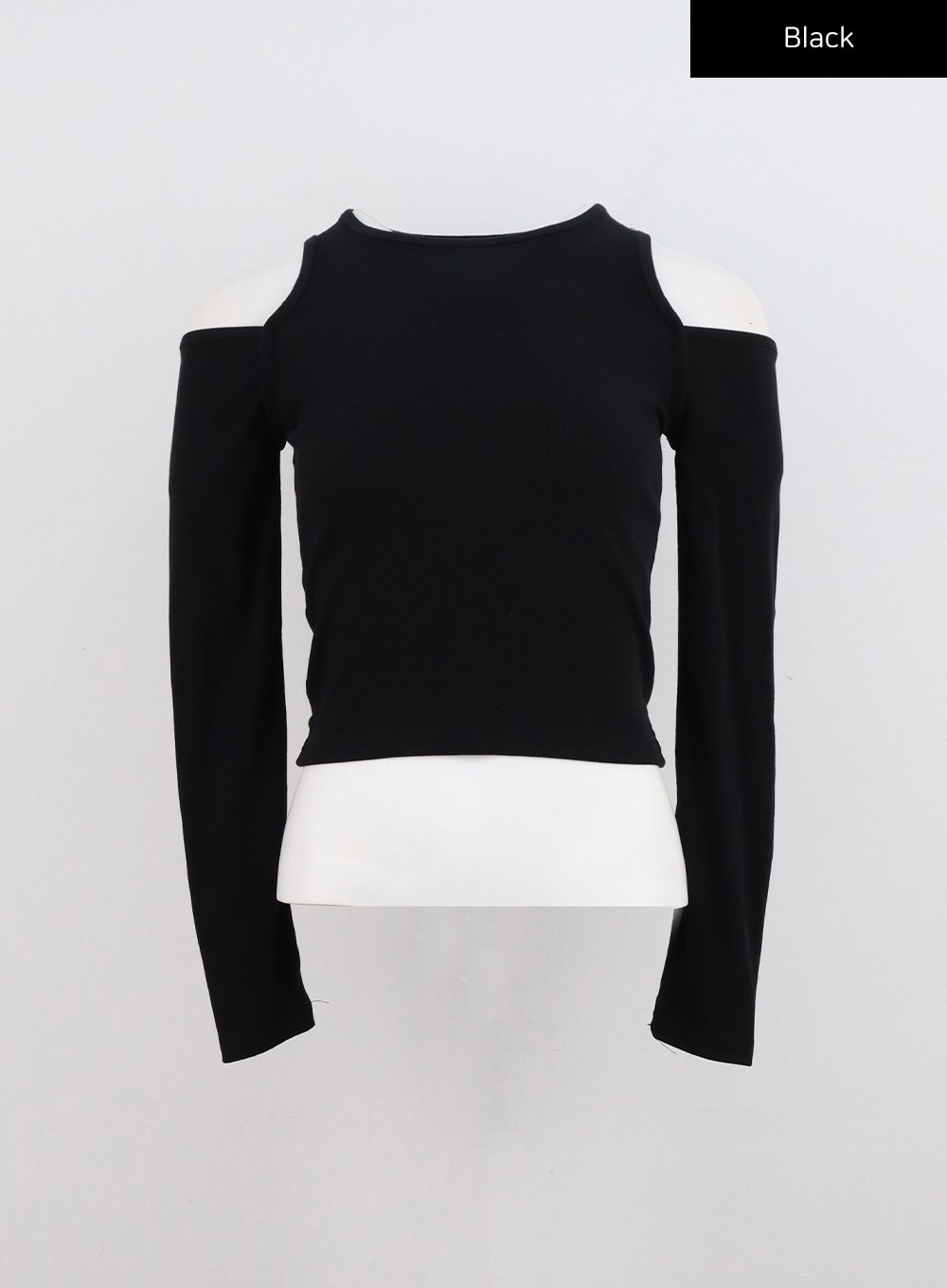 cut-out-slim-fit-crop-top-cn310 / Black