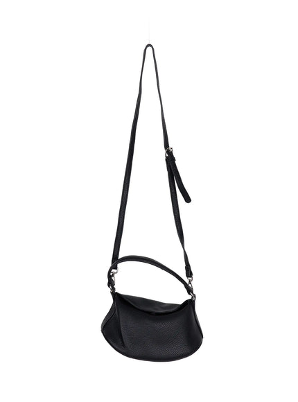 mini-half-moon-crossbody-bag-cd805 / Black