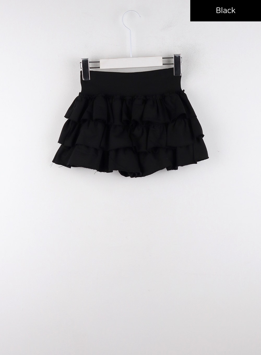 frill-layered-mini-skirt-cd321 / Black