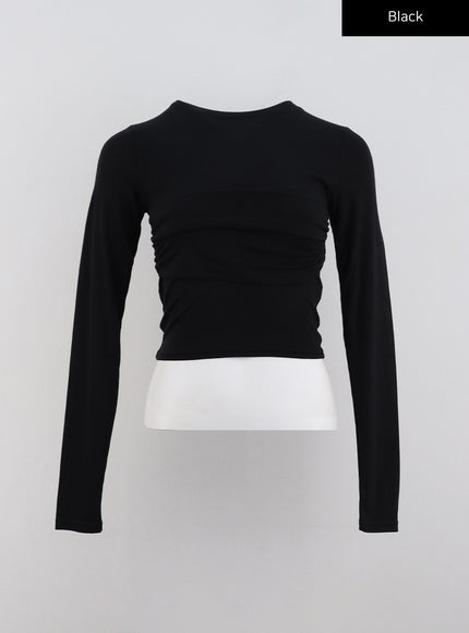 top-layered-long-sleeve-tee-cn328 / Black