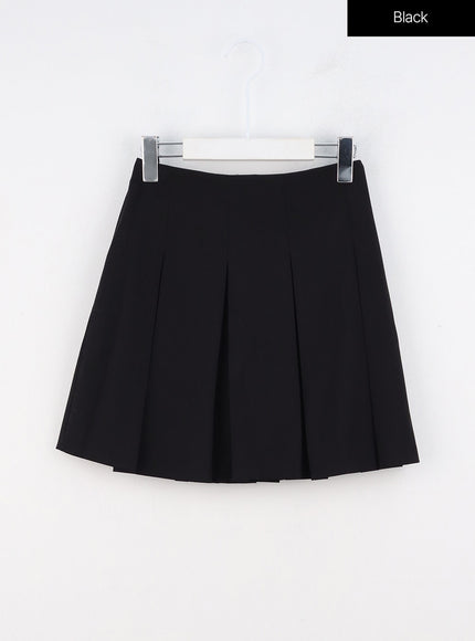 pleated-mini-skirt-oo312 / Black