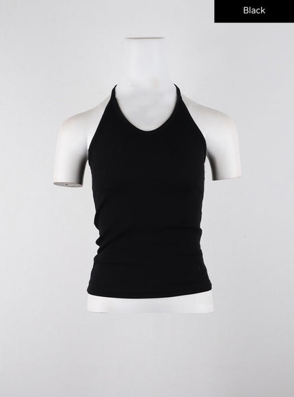 halter-sleeveless-top-cd311 / Black