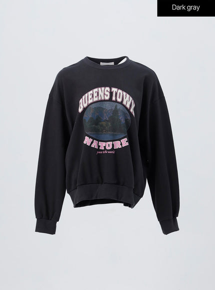 graphic-sweatshirt-oo305 / Dark gray