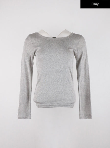 round-neck-slim-fit-tee-od327 / Gray