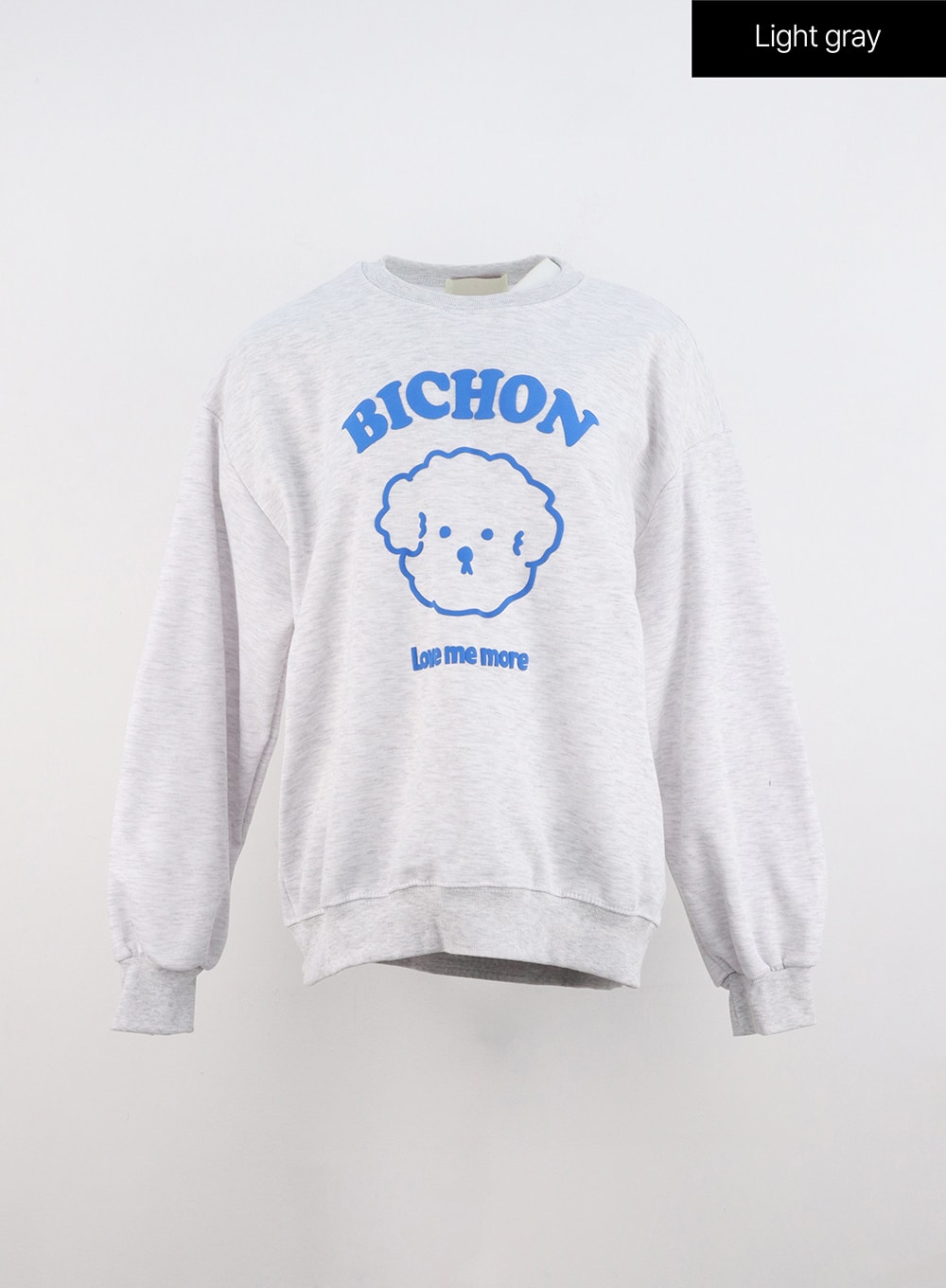 animal-graphic-sweatshirt-in323 / Light gray