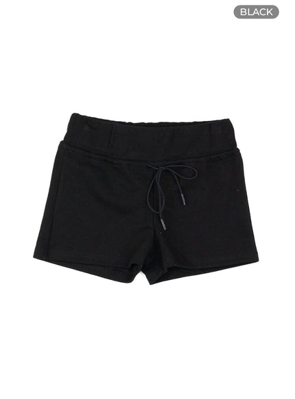 banding-cotton-micro-shorts-cy430 / Black