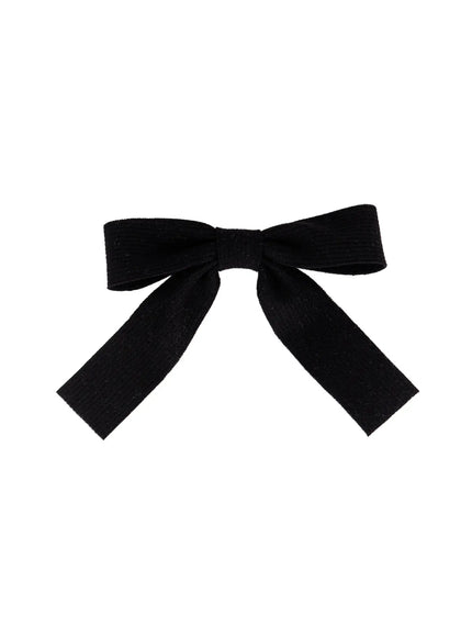knitted-bow-hairclip-cd514 / Black