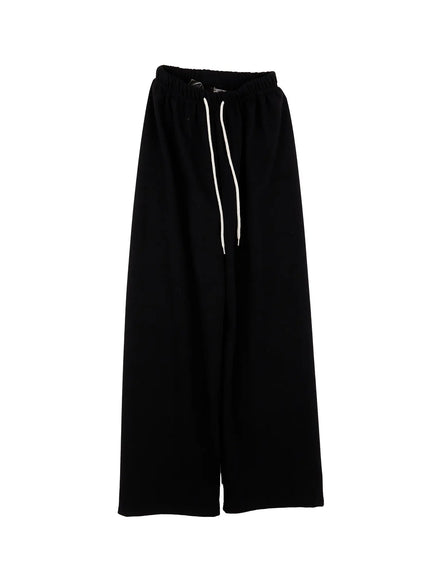 warm-fleece-wide-sweatpants-cn518 / Black