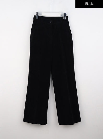 bootcut-fit-corduroy-pants-oo323 / Black