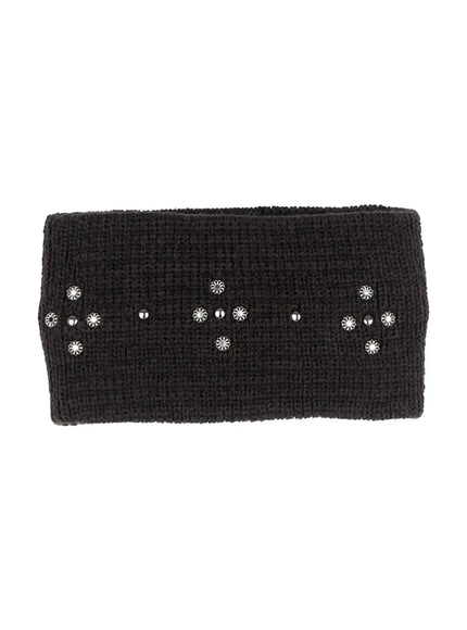 Studded Knit Headband CS503 / Dark green