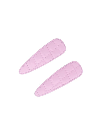 shiny-quilted-clip-set-cl514 / Pink